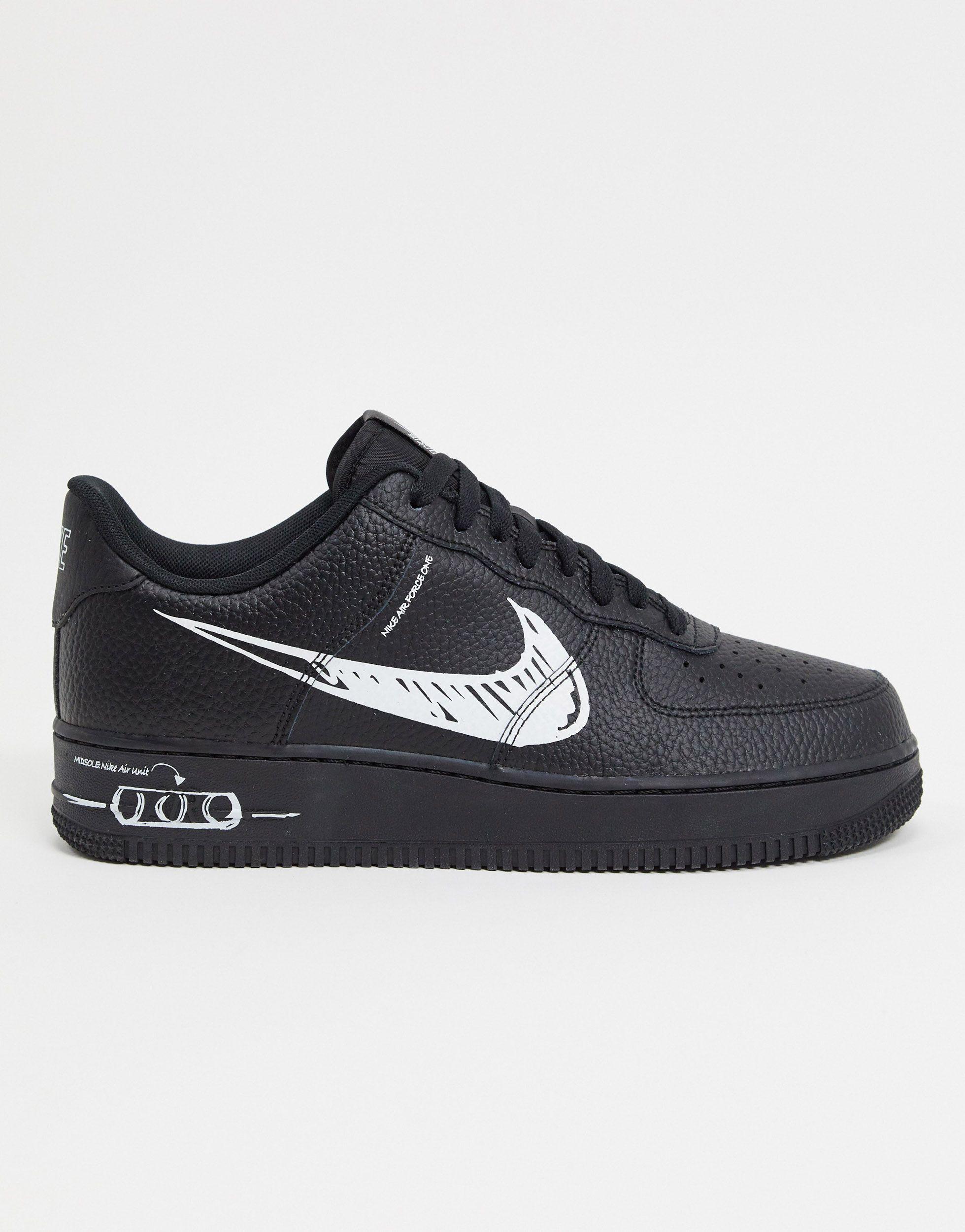 Nike Air Force 1 Lv8 Utility Sl Trainers in Black for Men - Lyst