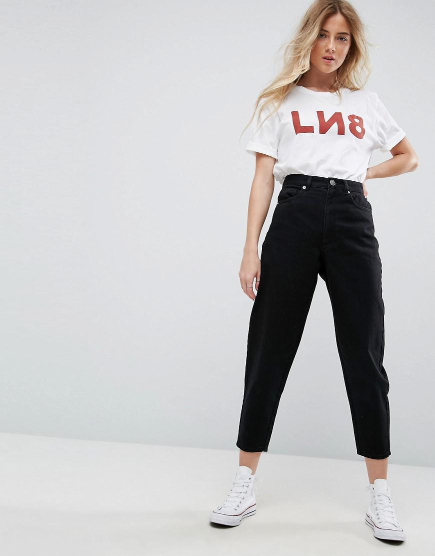 ASOS Denim Balloon Leg Jeans In Washed Black in Blue Lyst