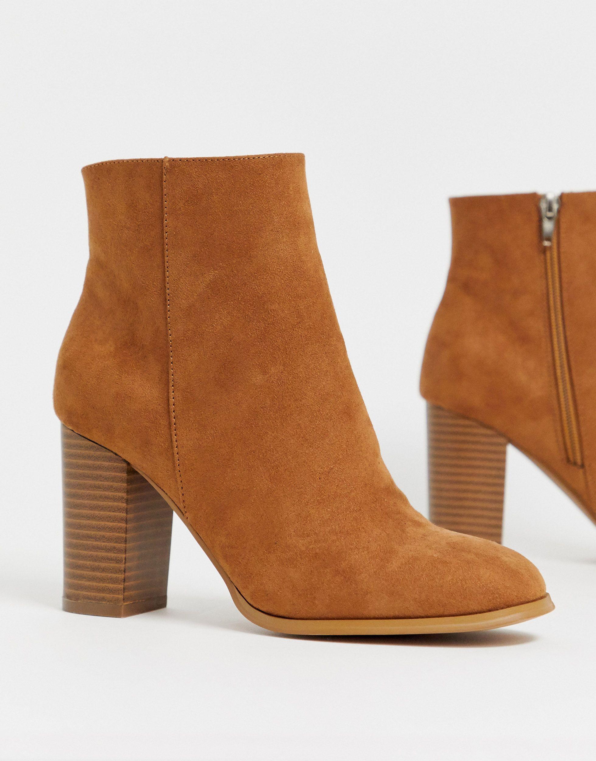 tan heeled ankle boots