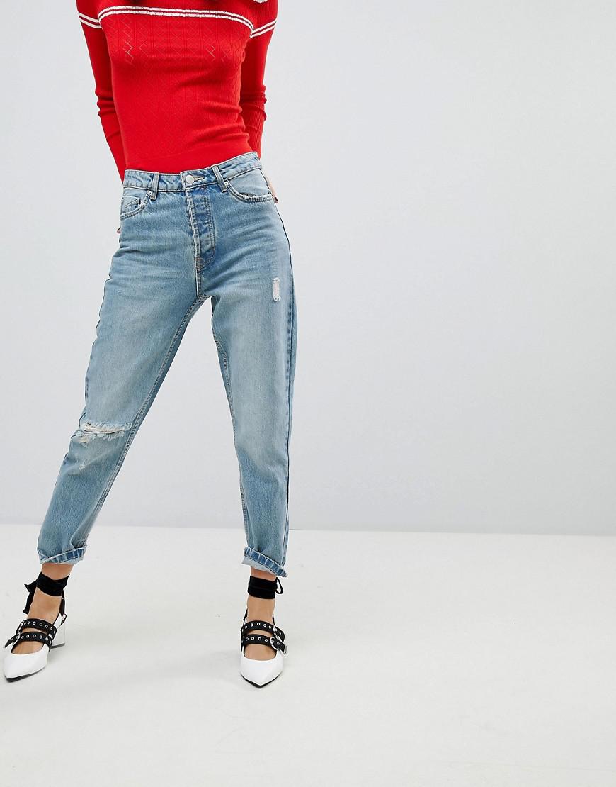 stradivarius mom jeans