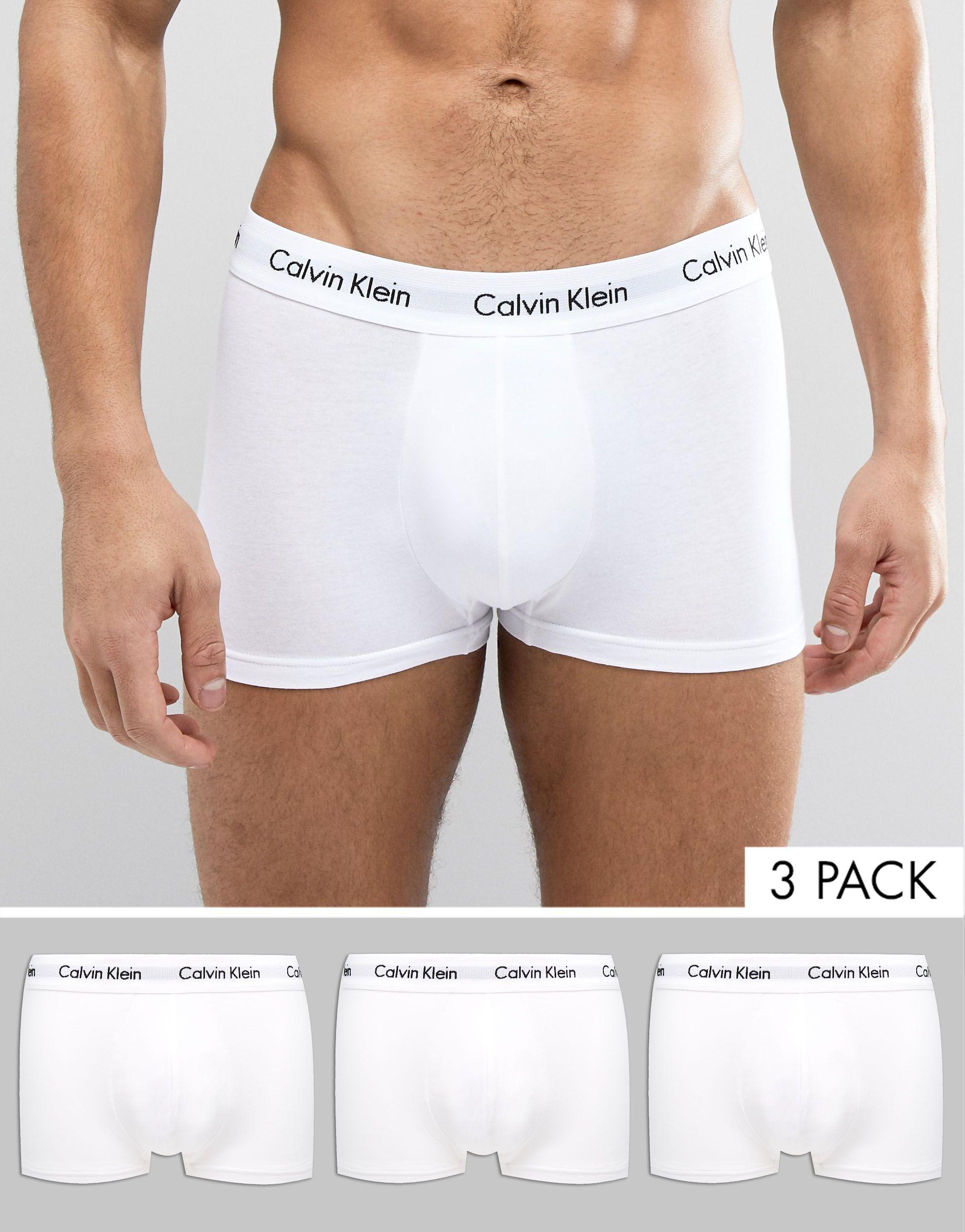 Calvin Klein – tief sitzende unterhosen aus stretch-baumwolle, 3er-pack in  Weiß für Herren | Lyst DE