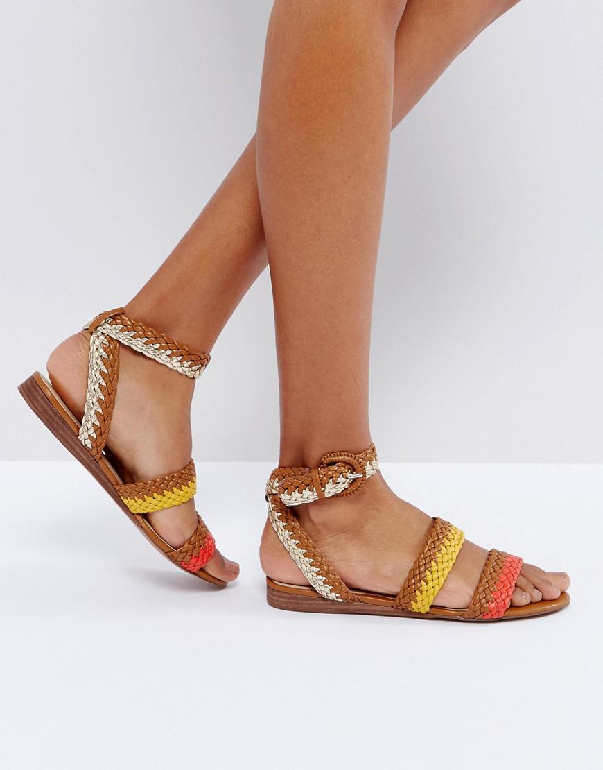 ALDO Arionna Braided Flat Sandals in Tan (Brown) - Lyst
