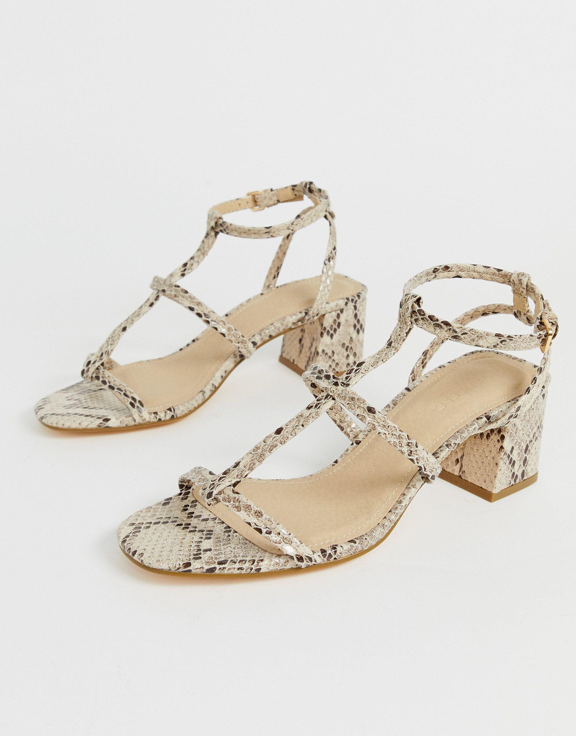 caged mid heels