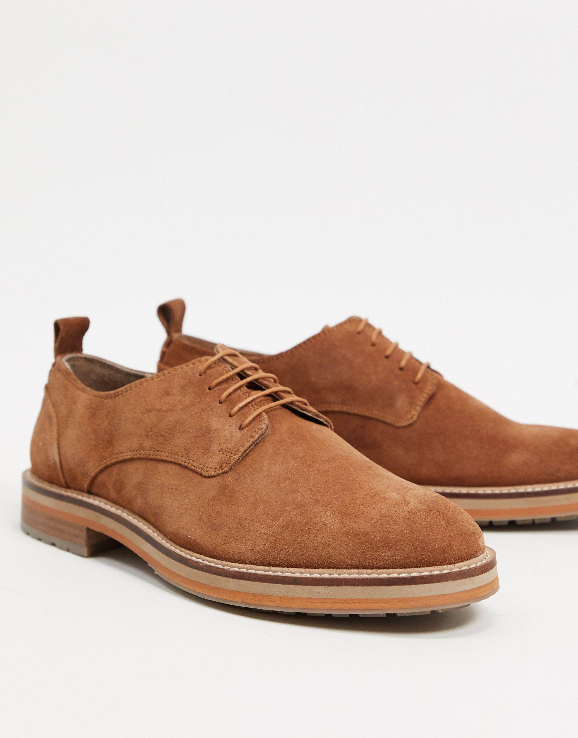 Burton Suède Derby Schoenen Met Dikke Zool in het Bruin voor heren | Lyst NL