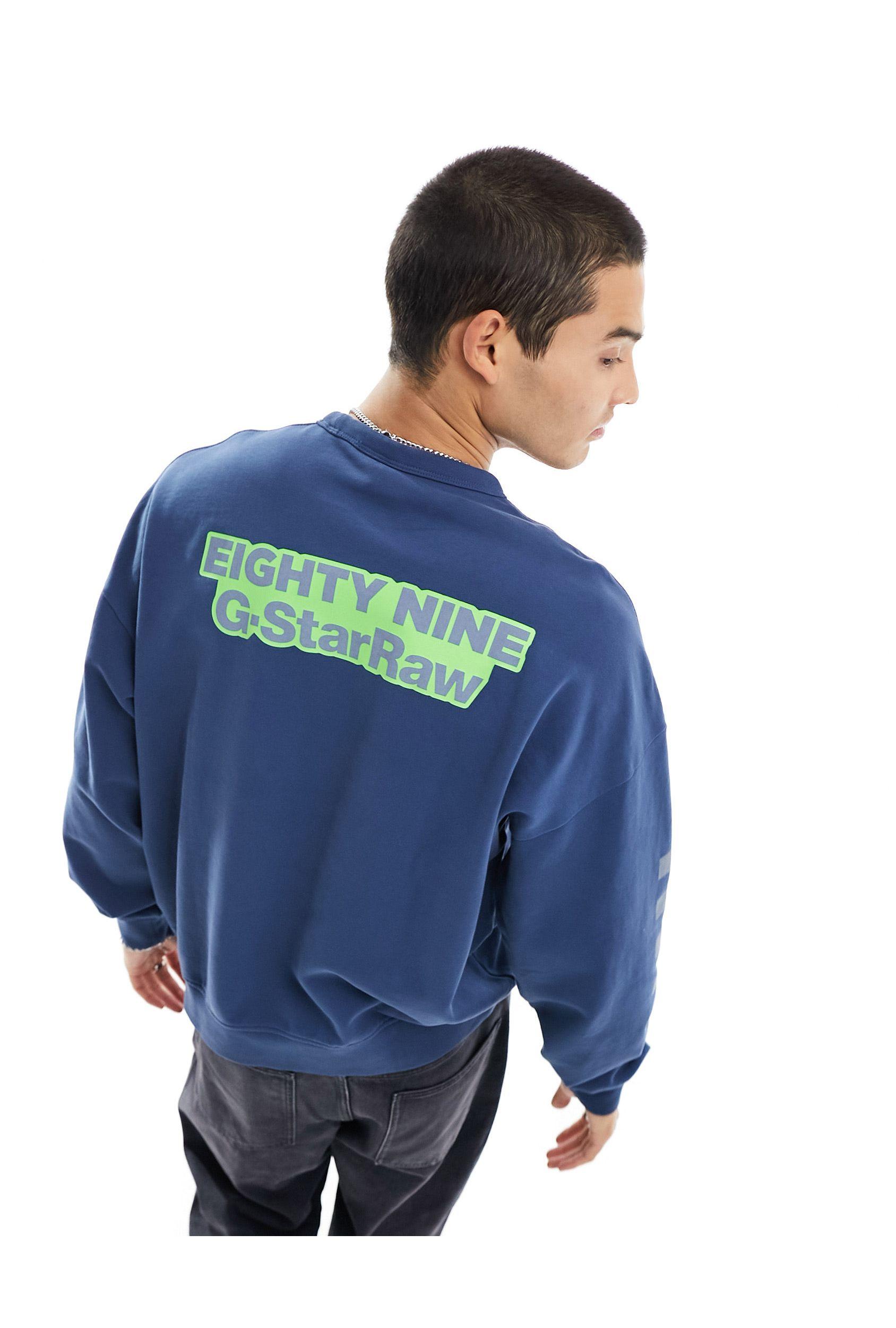 G-Star RAW Motorsport Oversized Sweatshirt in Blue for Men | Lyst