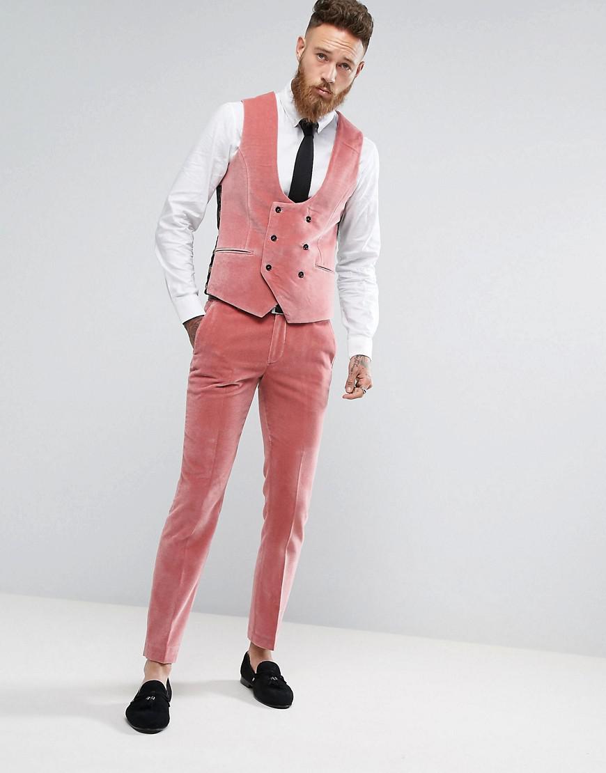 Pink top velvet vest