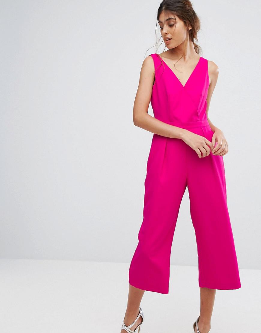 halter red jumpsuit