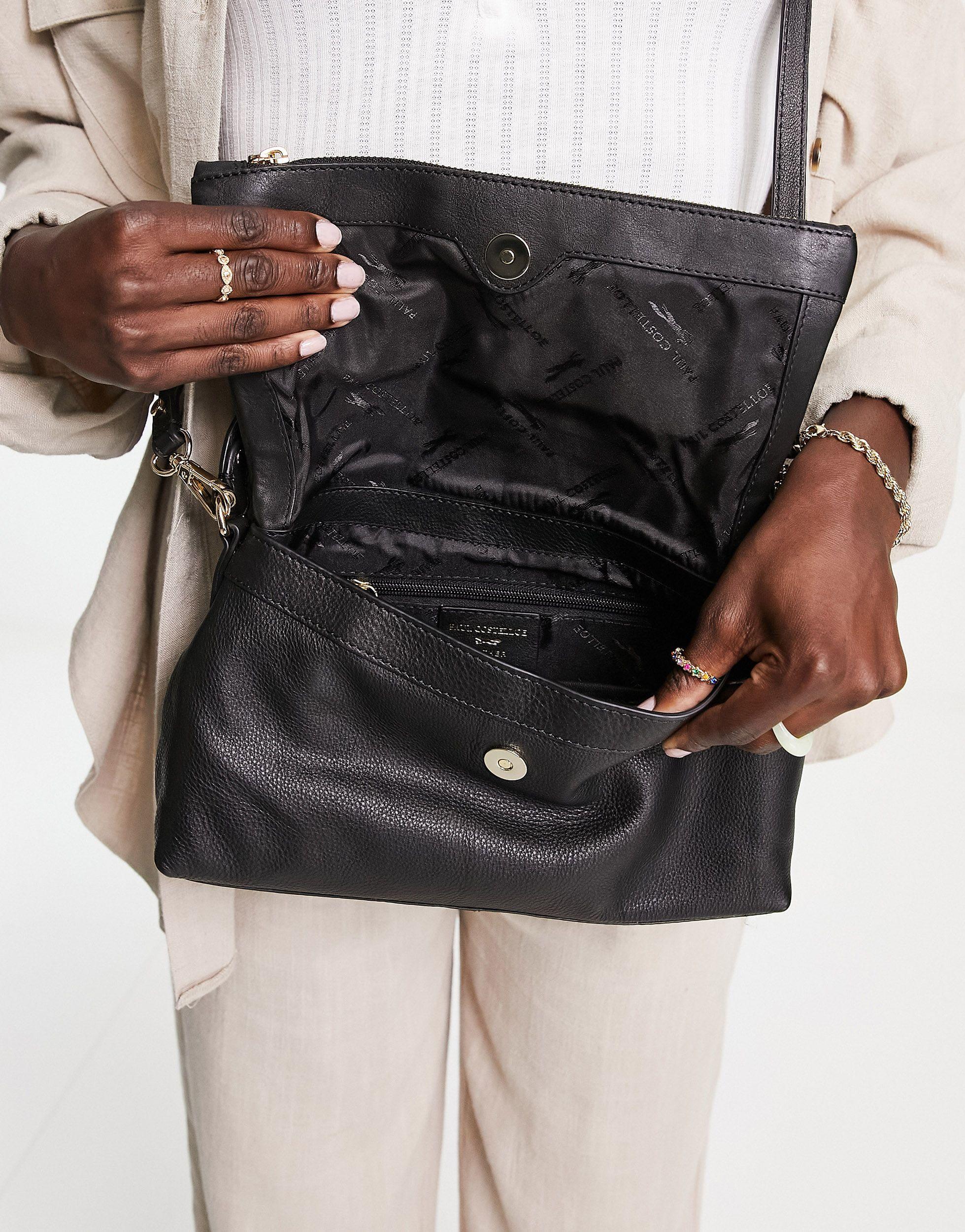 Paul Costelloe Leather Top Handle Crossbody Bag