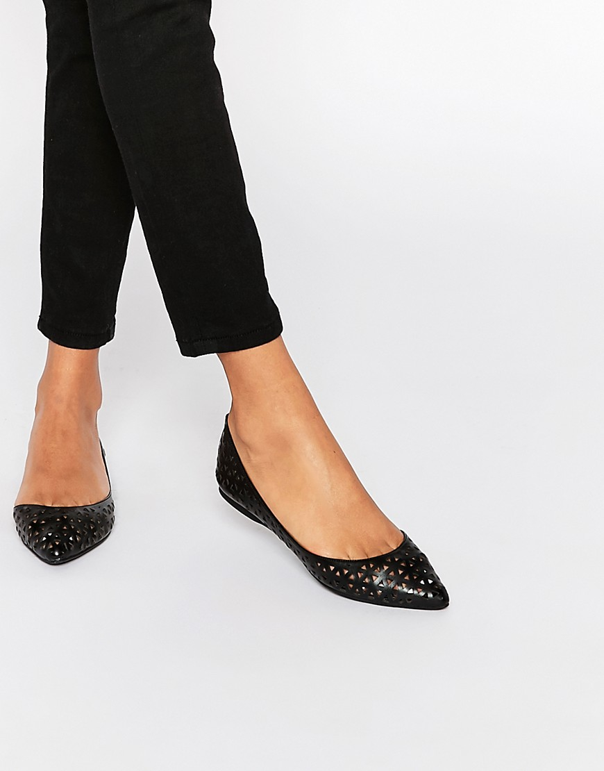 steve madden black pointed flats
