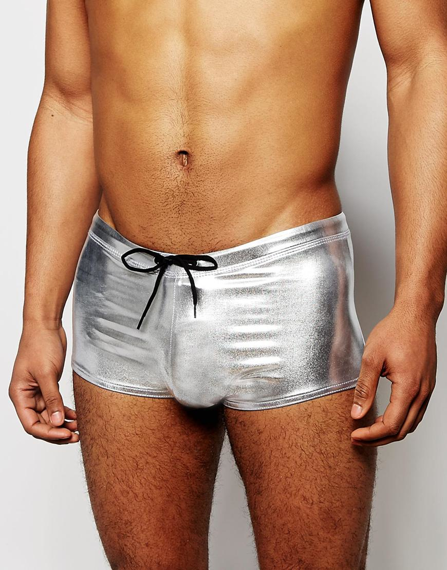 mens metallic swimwear