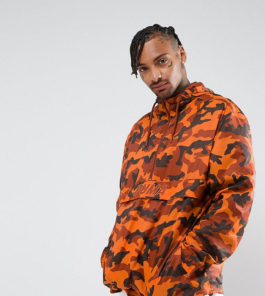 PUMA Synthetic Pullover Windbreaker In Camo Print In Orange Exclusive To  Asos 57663602 for Men | Lyst