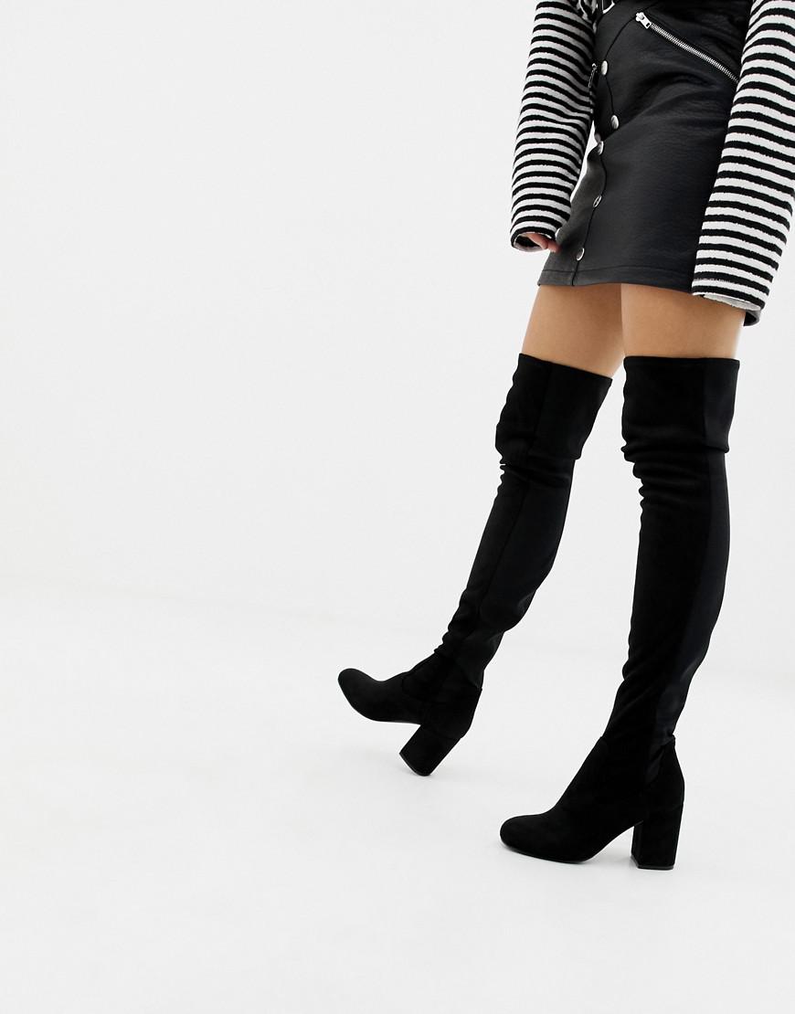 thigh high slim fit boots
