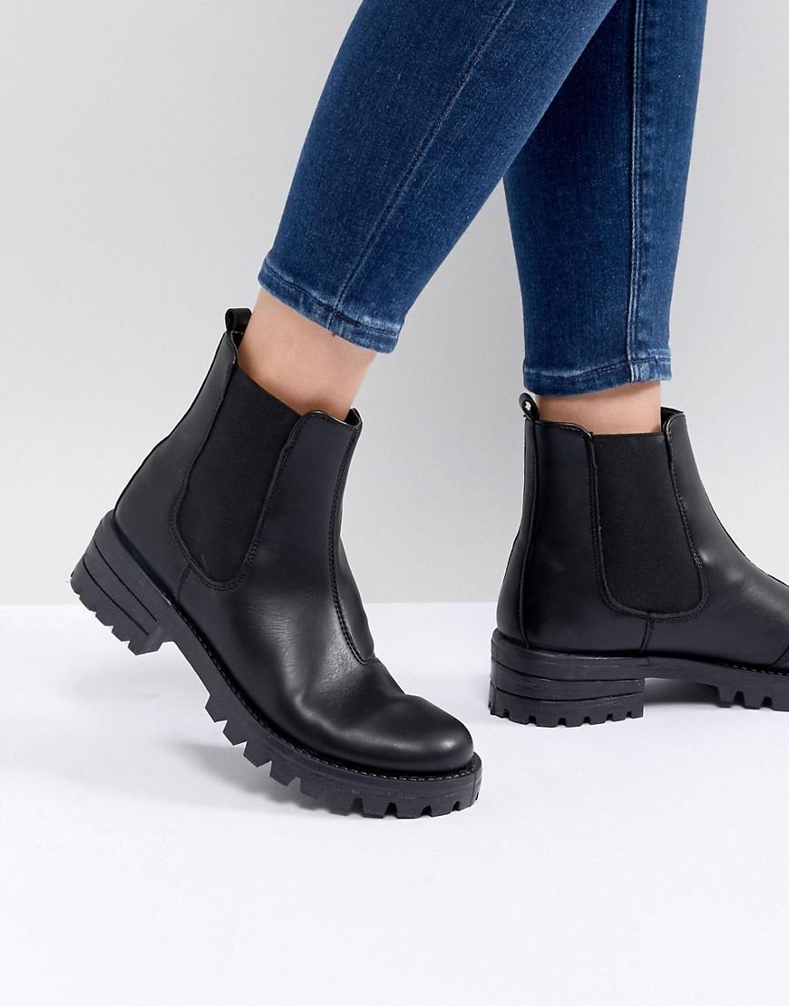 asos automatic leather chelsea boots