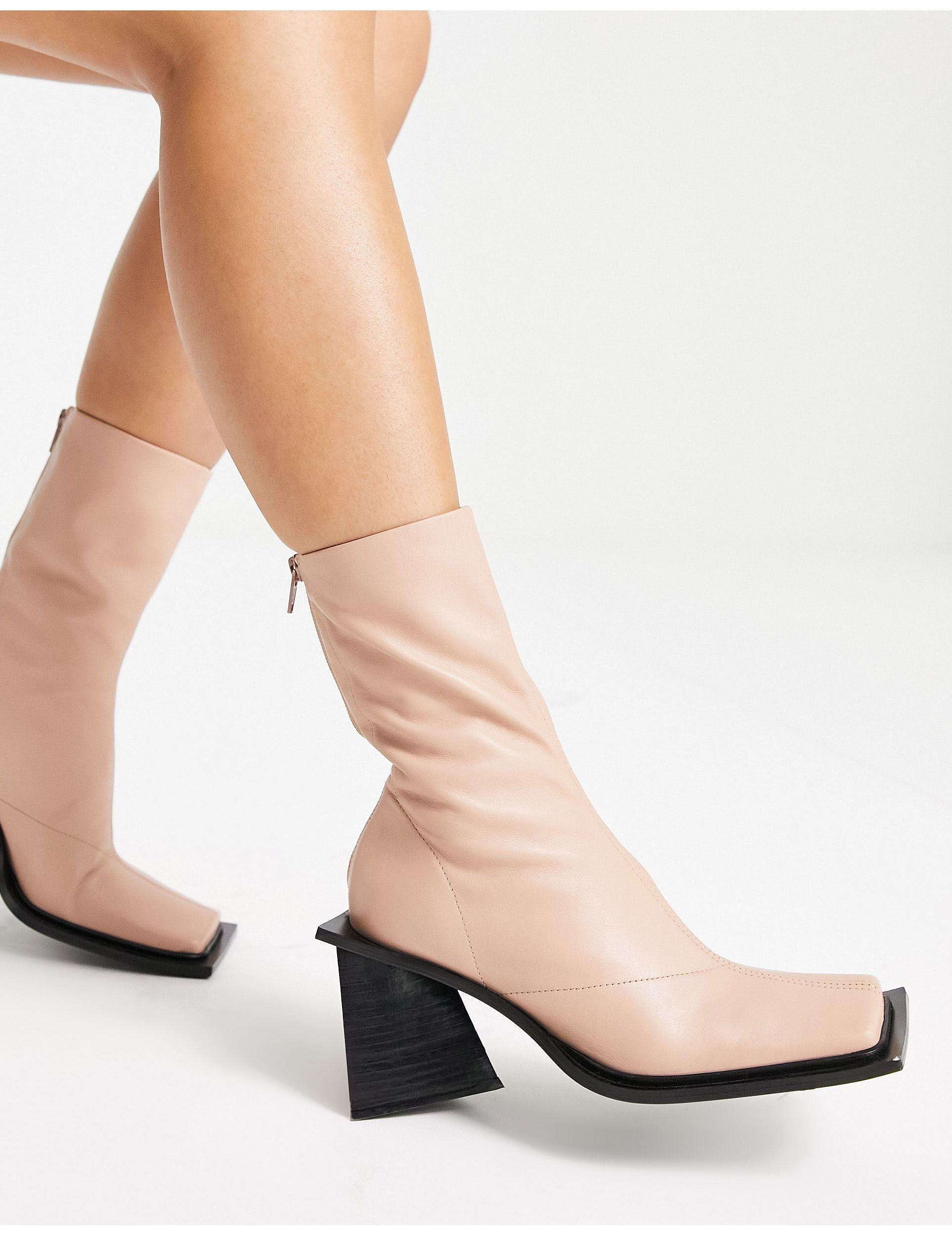 Topshop open top toe boots