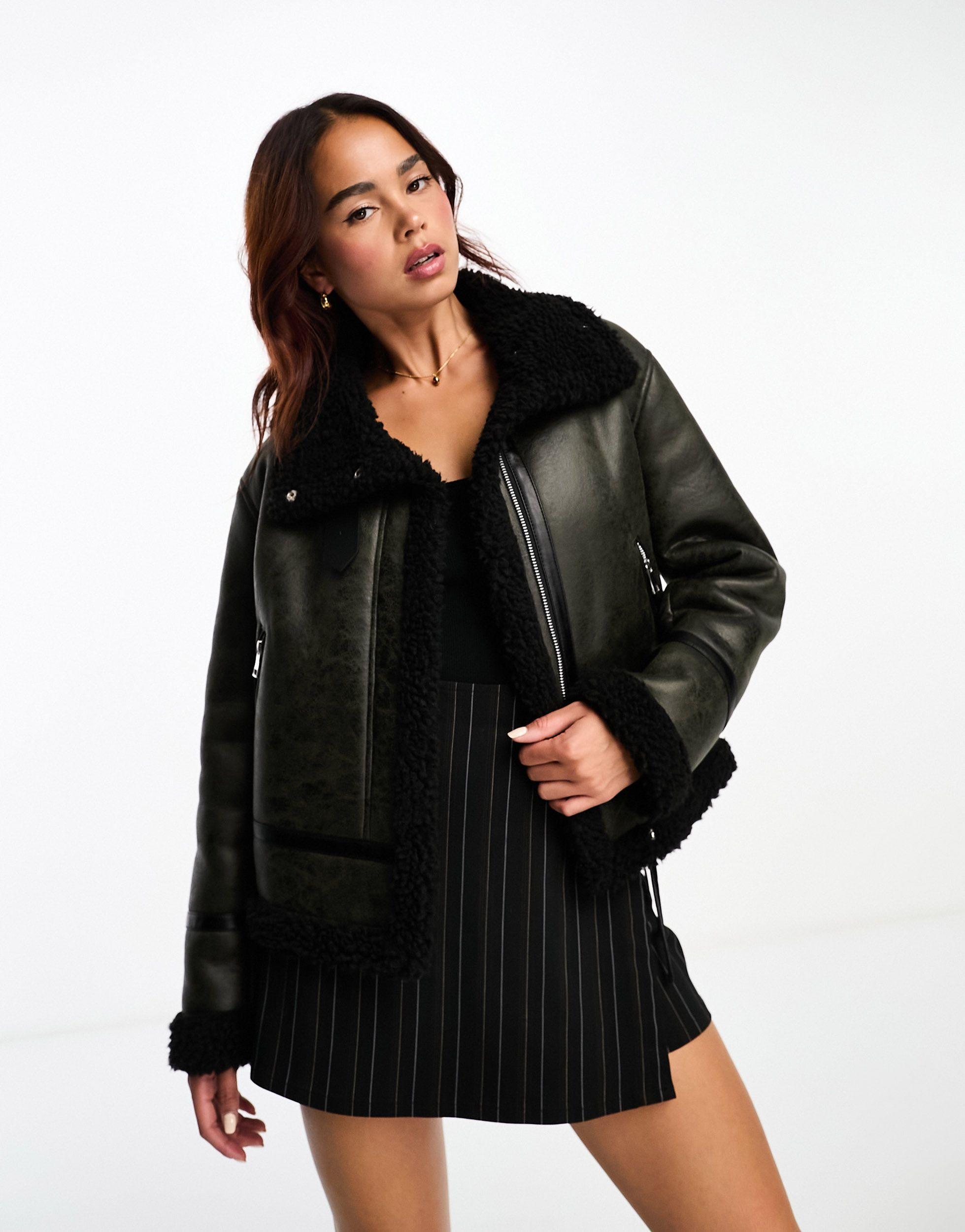 Blouson aviateur court new arrivals
