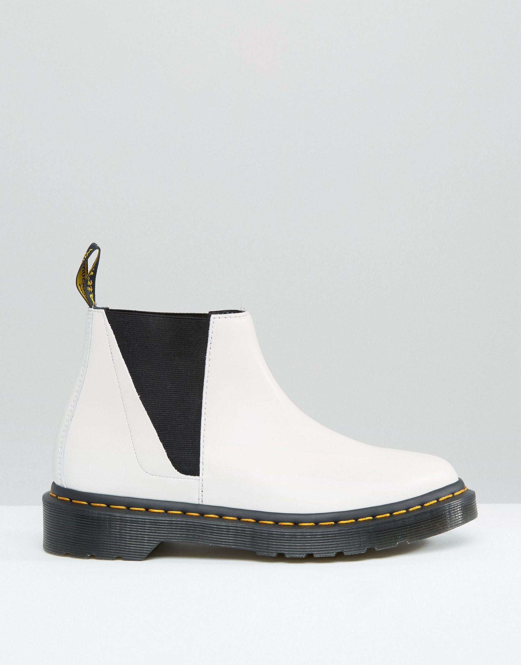 Dr. Martens Leather Bianca White Chelsea Boots | Lyst