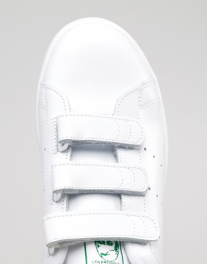 adidas Originals Stan Smith Velcro sneakers In White And Blue
