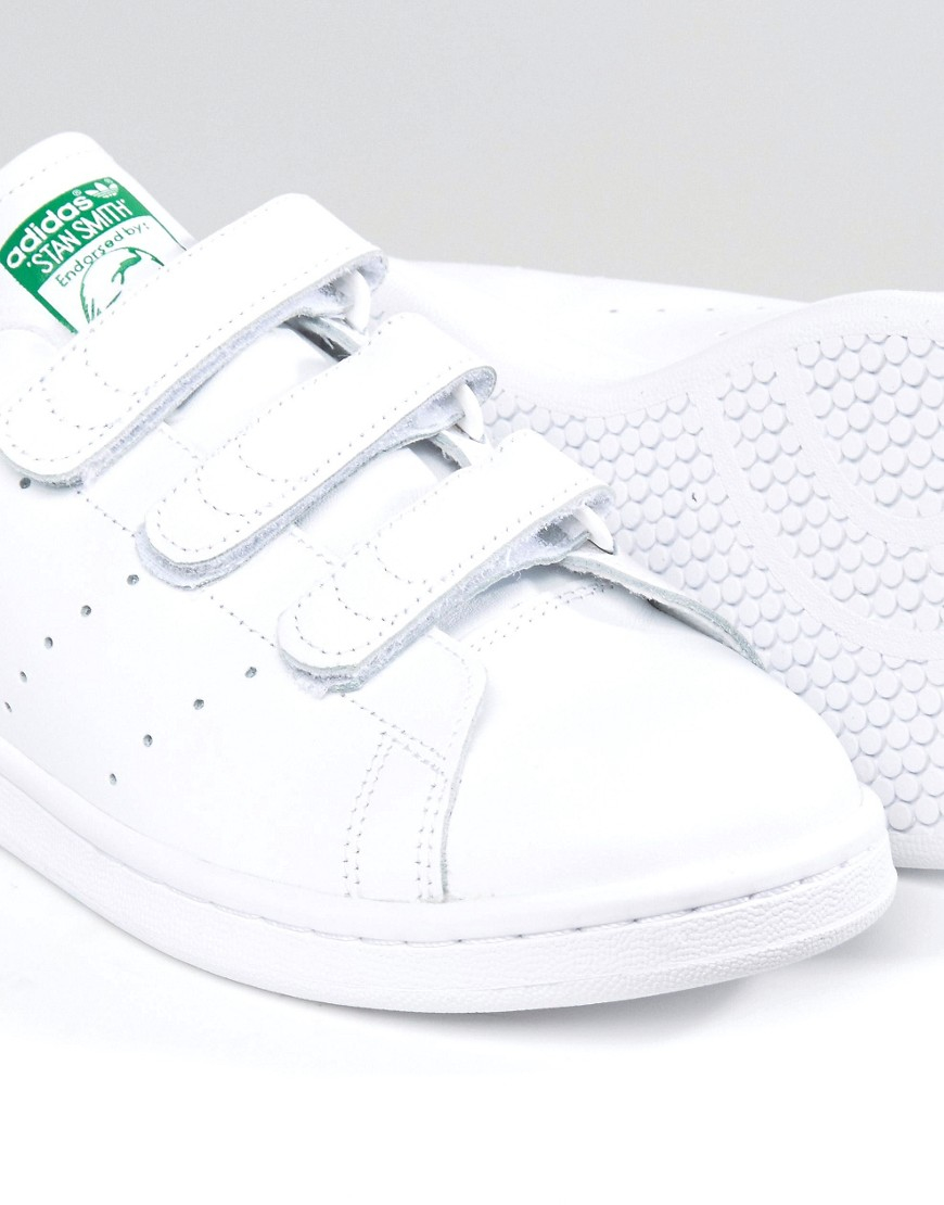 nogmaals wekelijks buiten gebruik adidas Originals Stan Smith Velcro Trainers In White S75187 for Men | Lyst