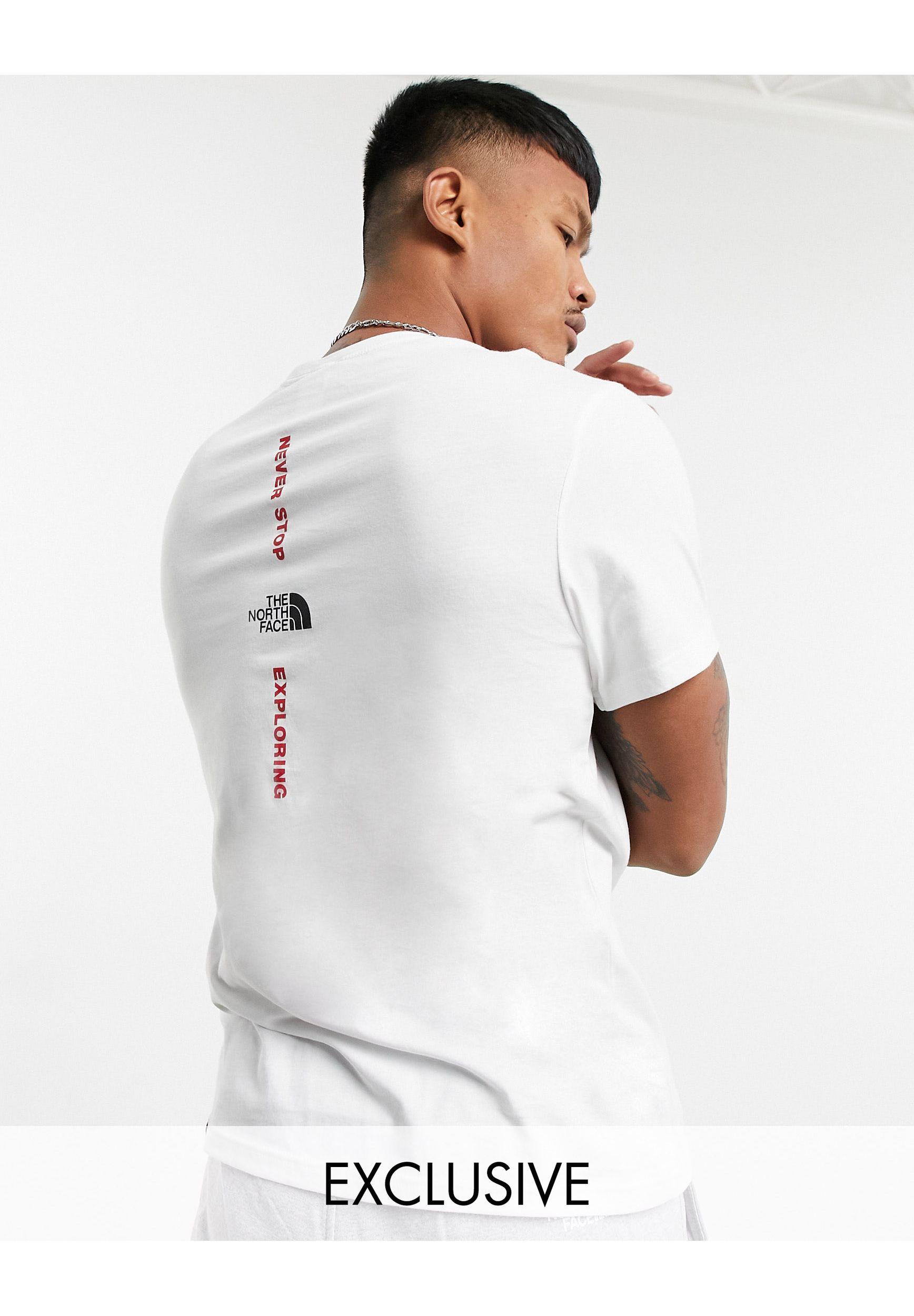 The North Face Vertical T-shirt in White for Men | Lyst