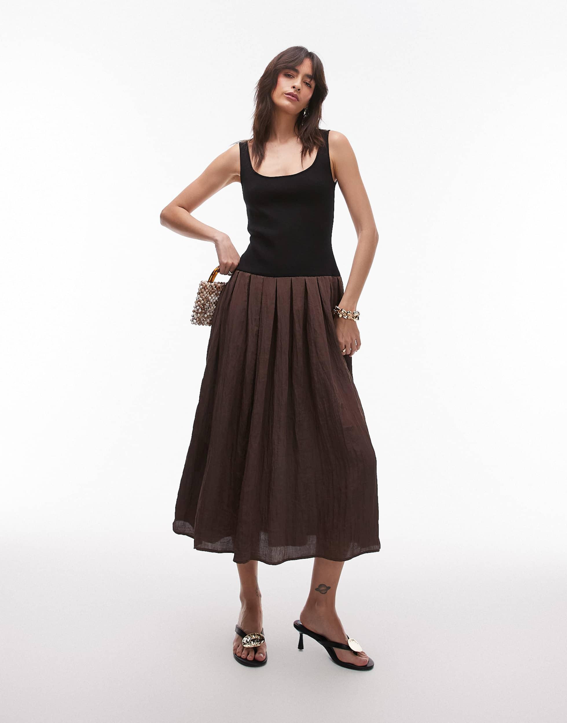 flowy long sleeve dresses Plus Size A Line Flowy Dresses Long Sleeve V Neck丨Moon Wood main image 1