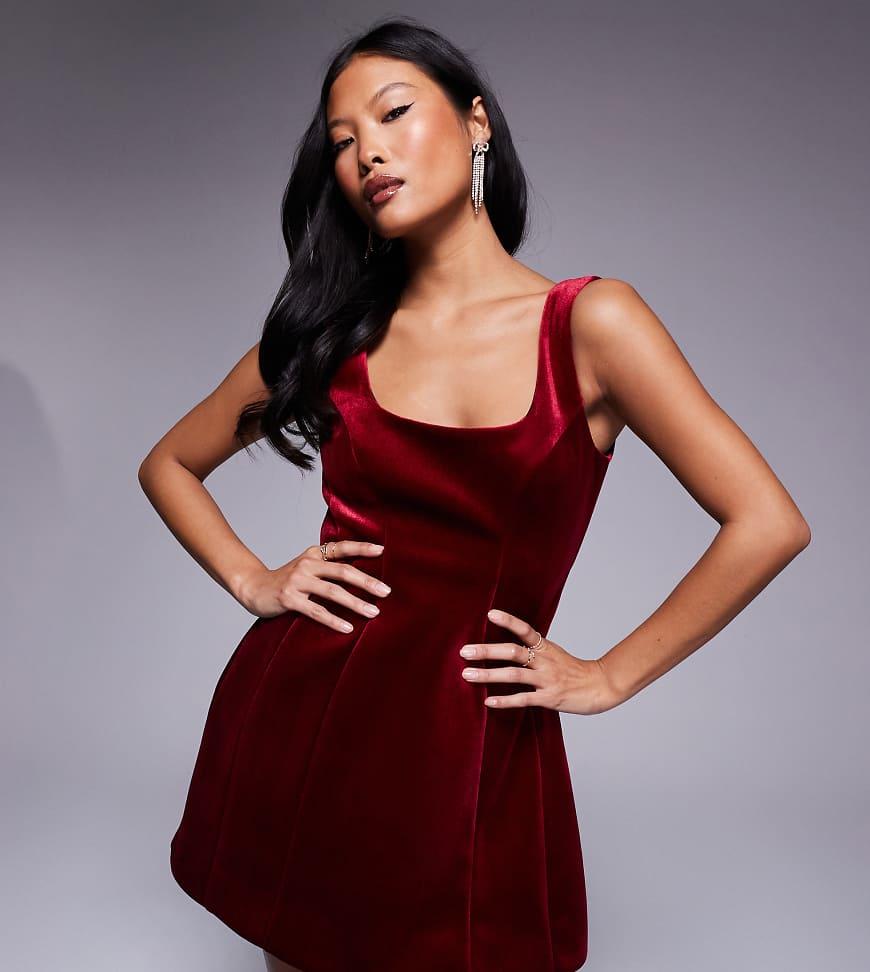 Vestido Corto Asos Vestido Terciopelo Vestido Corto De Terciopelo