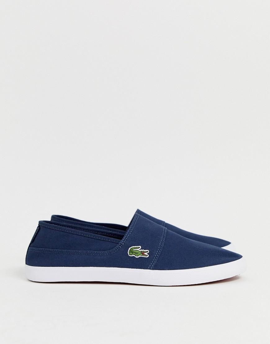 Lacoste Marice Slip On Plimsolls In Navy in Blue for Men | Lyst