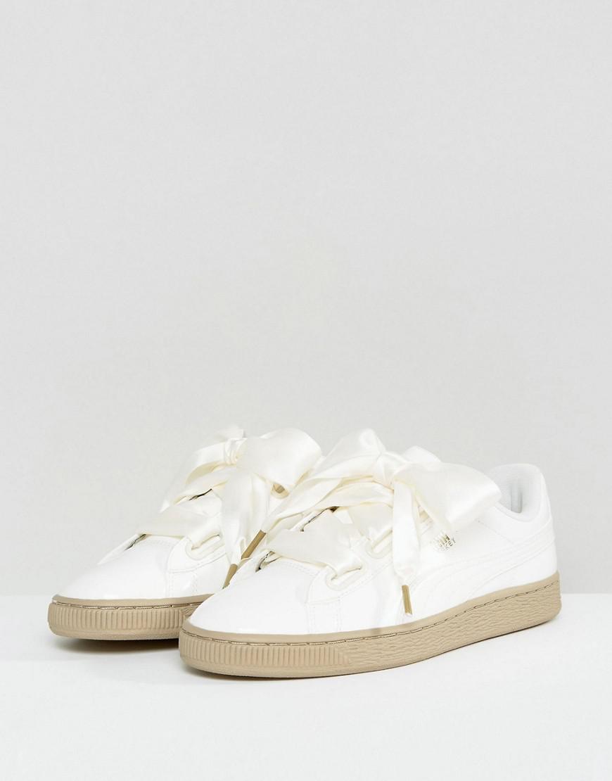 PUMA Basket Heart Trainers In Patent 