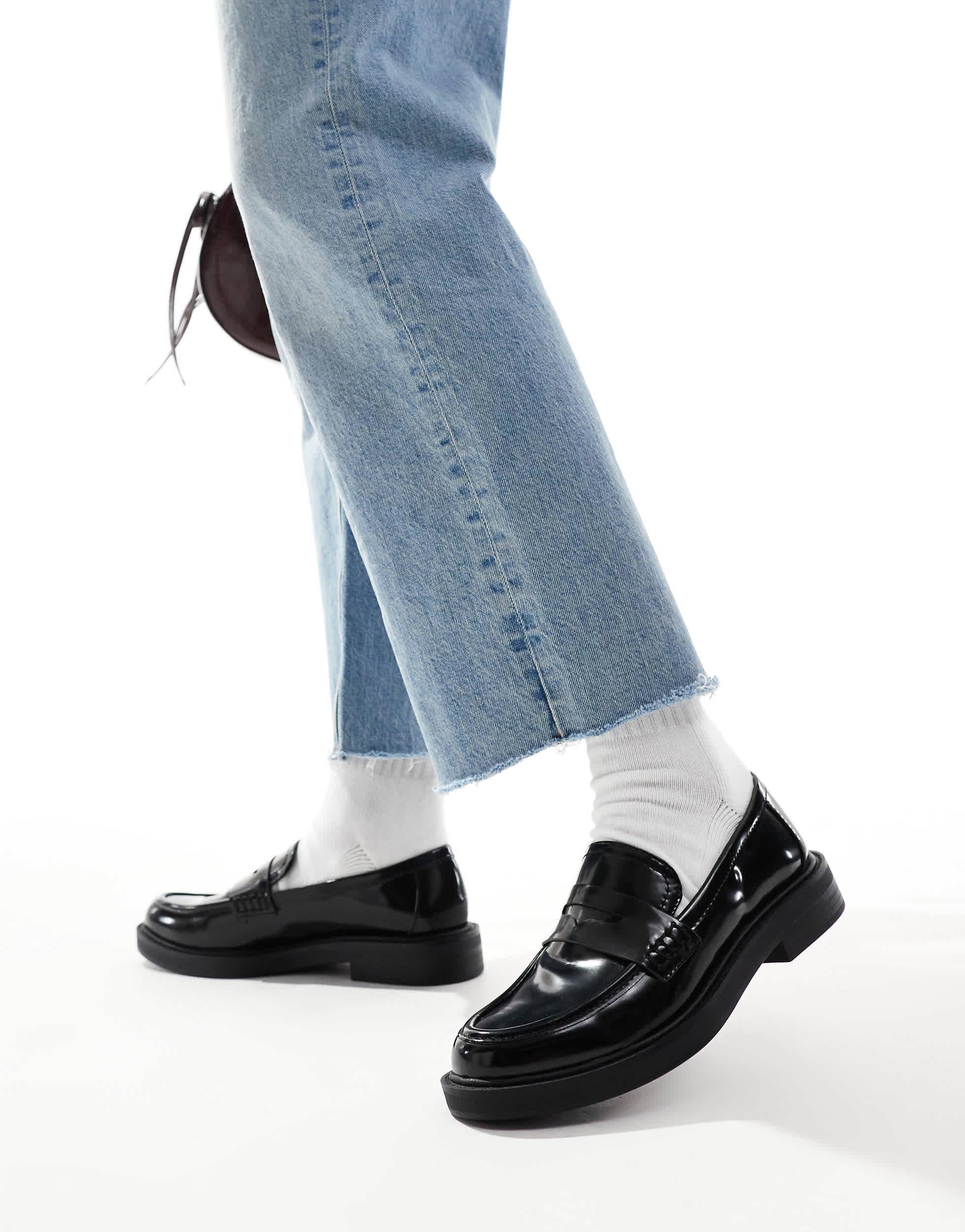Mocassins à Plateforme Pull & Bear Taille 39 - Peu Portés, Noir