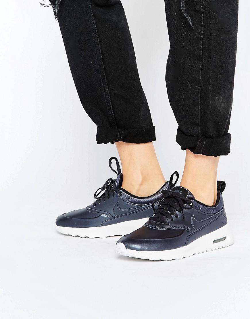 Nike Air Max Thea Trainers In Metallic Navy in Blue for Men - Lyst