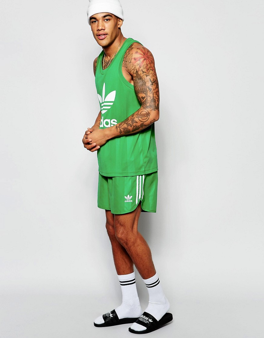 adidas Originals Retro Shorts Aj6936 in Green for Men | Lyst