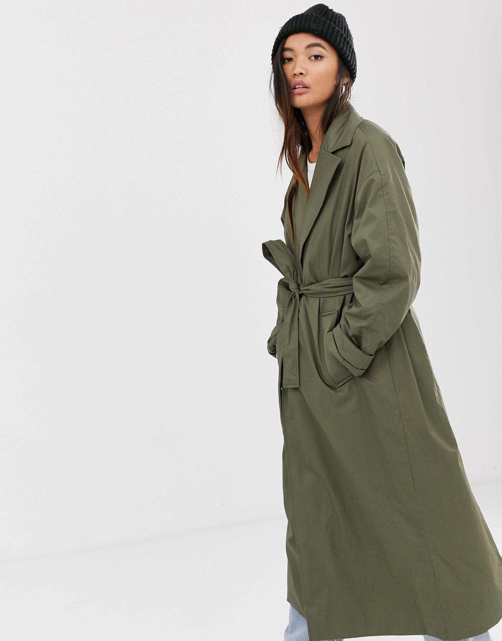 Weekday Denim – Leichter Trenchcoat in Grün | Lyst AT