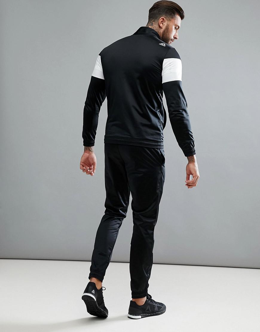 reebok black tracksuit