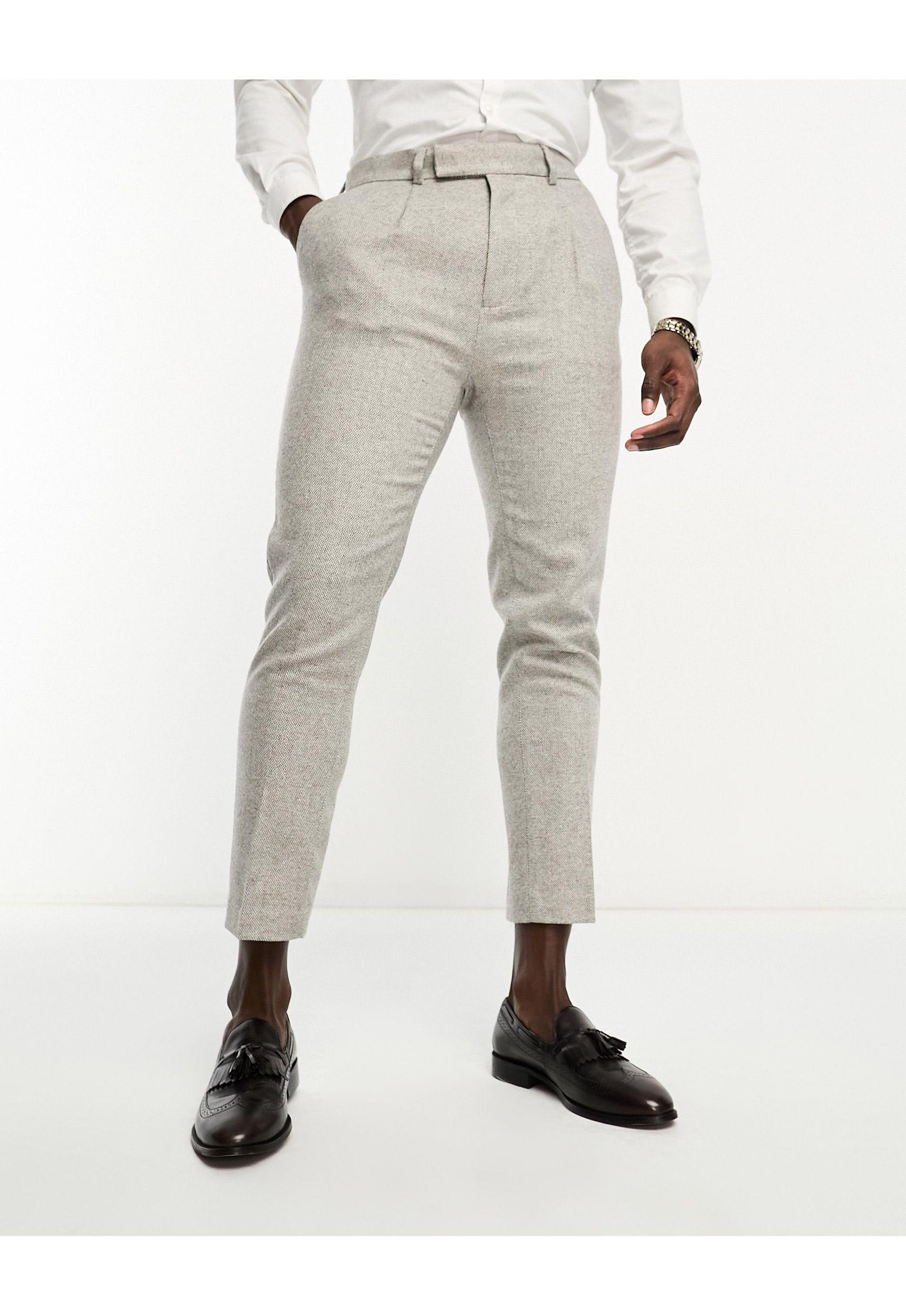 Wedding - pantalon fuselé élégant en tweed ASOS pour homme en coloris Blanc  | Lyst