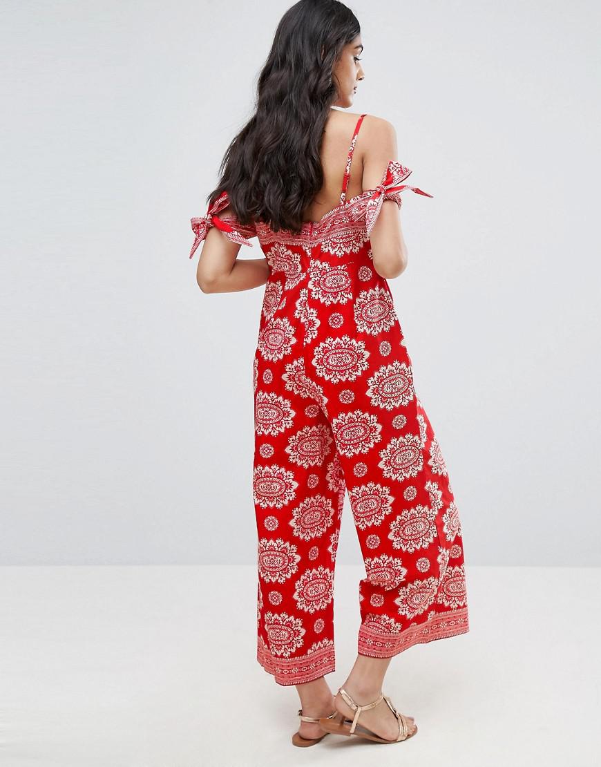 red bandana jumpsuit
