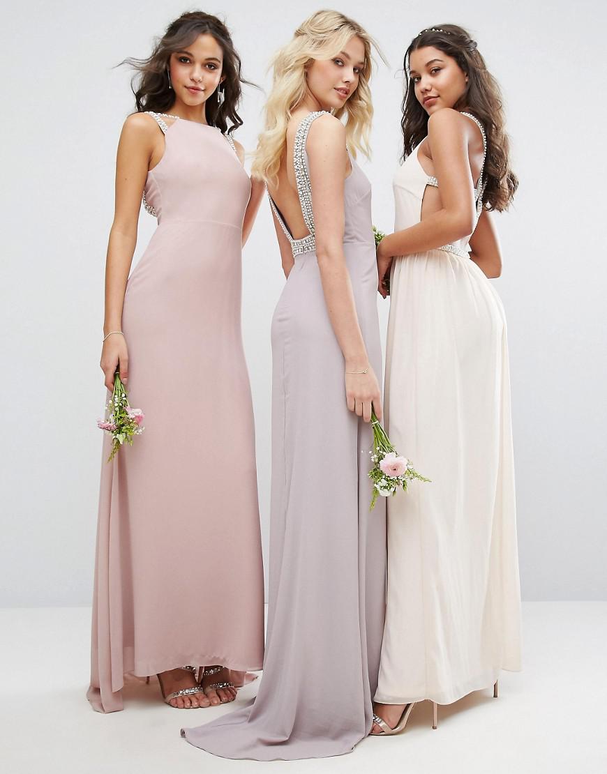 TFNC London Synthetic Wedding High Neck Maxi Dress With