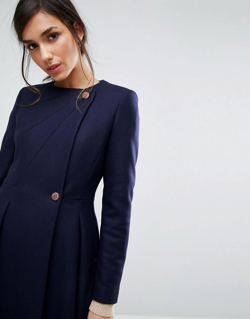 ted baker navy blue coat