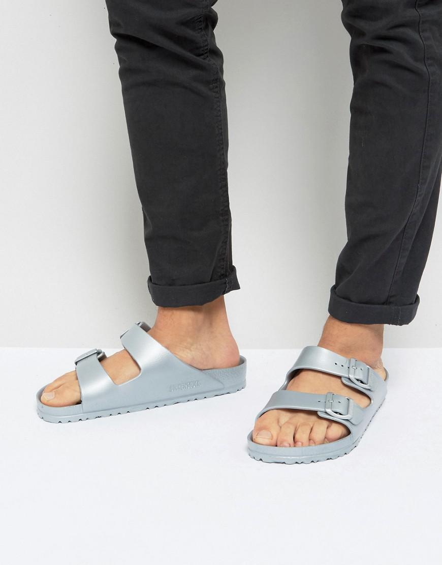 mens silver birkenstocks