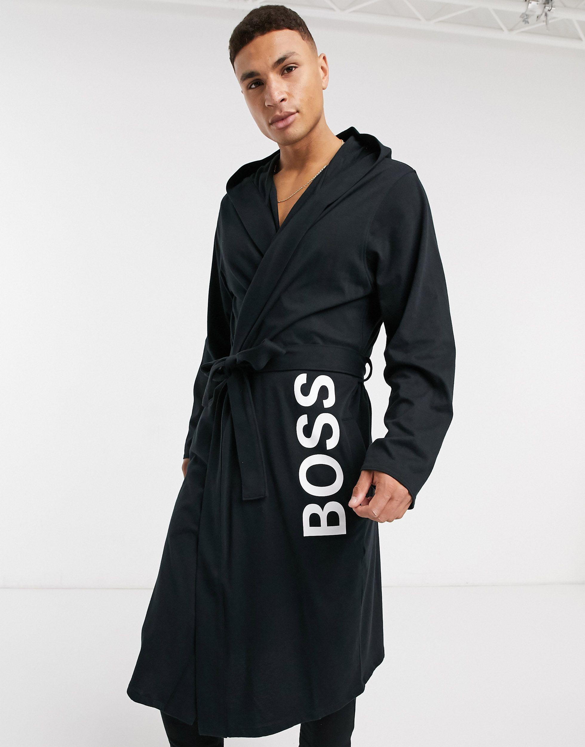 Peignoir a capuche noir Identity BOSS by HUGO BOSS pour homme en coloris  Noir | Lyst
