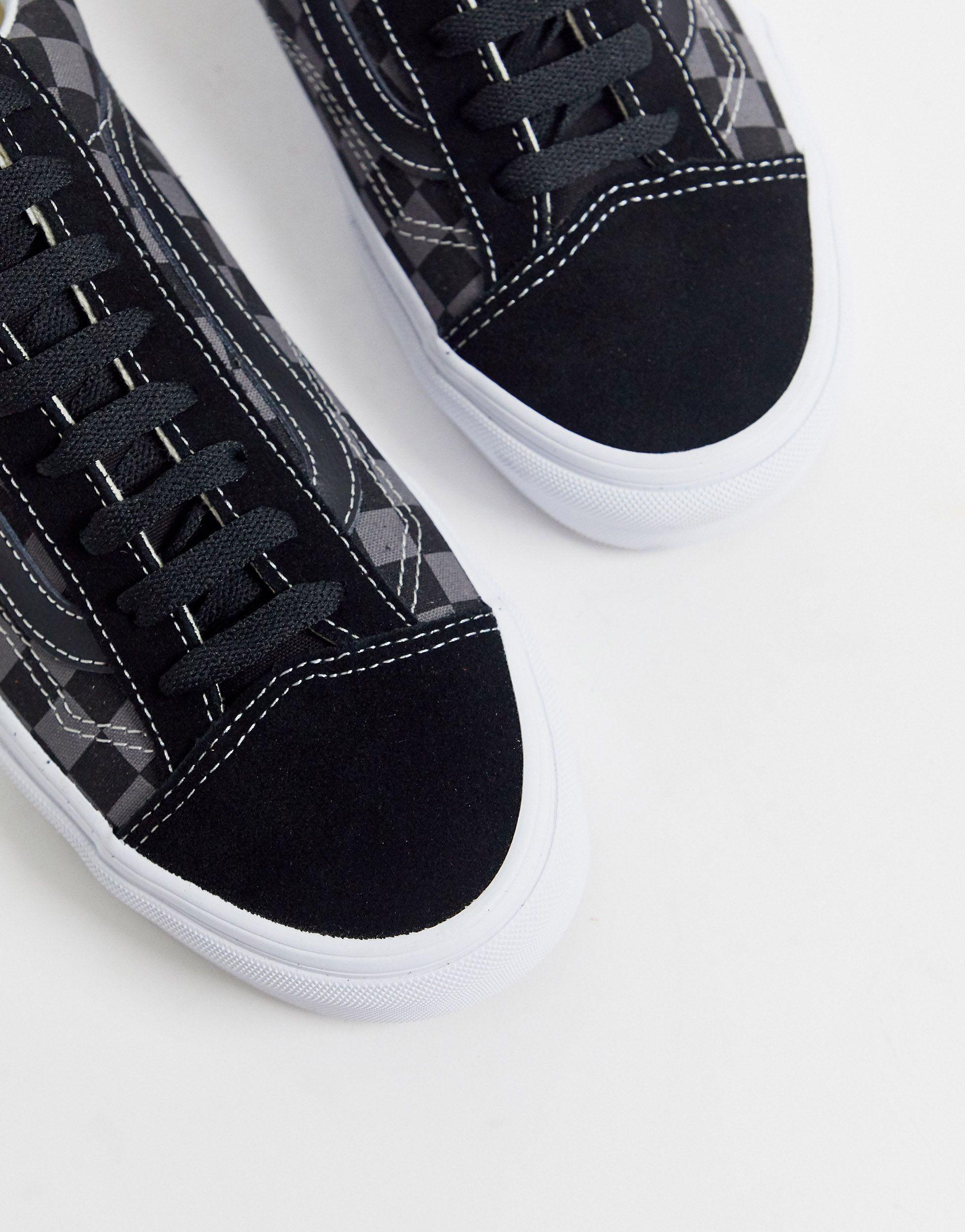 vans style 36 checkerboard grey