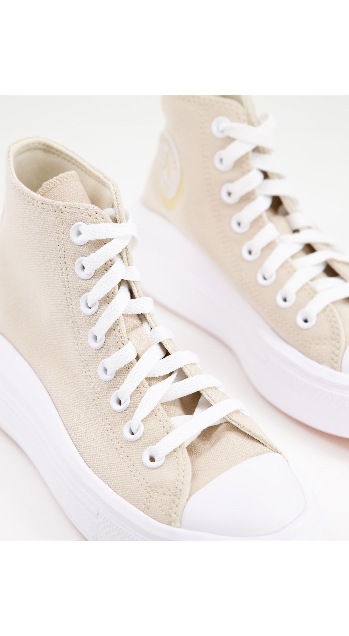 Converse Rubber Chuck Taylor Move Trainers in Natural | Lyst