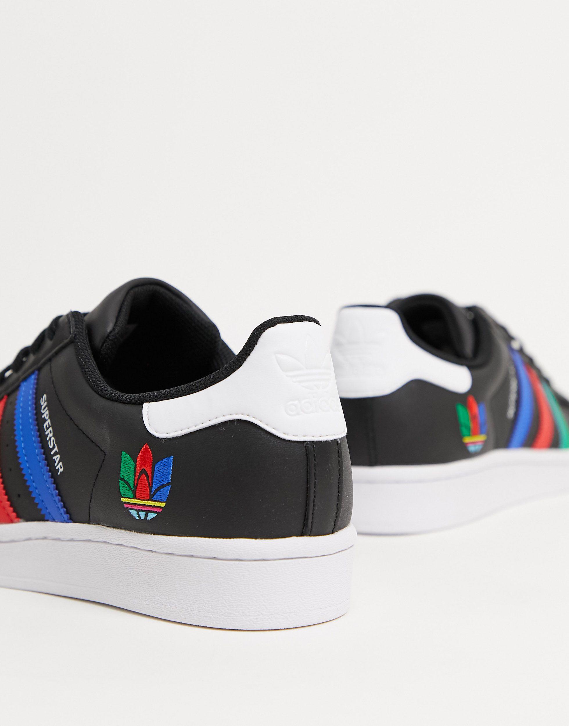 adidas Originals Rubber Superstar - Sneakers Met Gekleurd 3d-logo in het  Zwart voor heren - Lyst