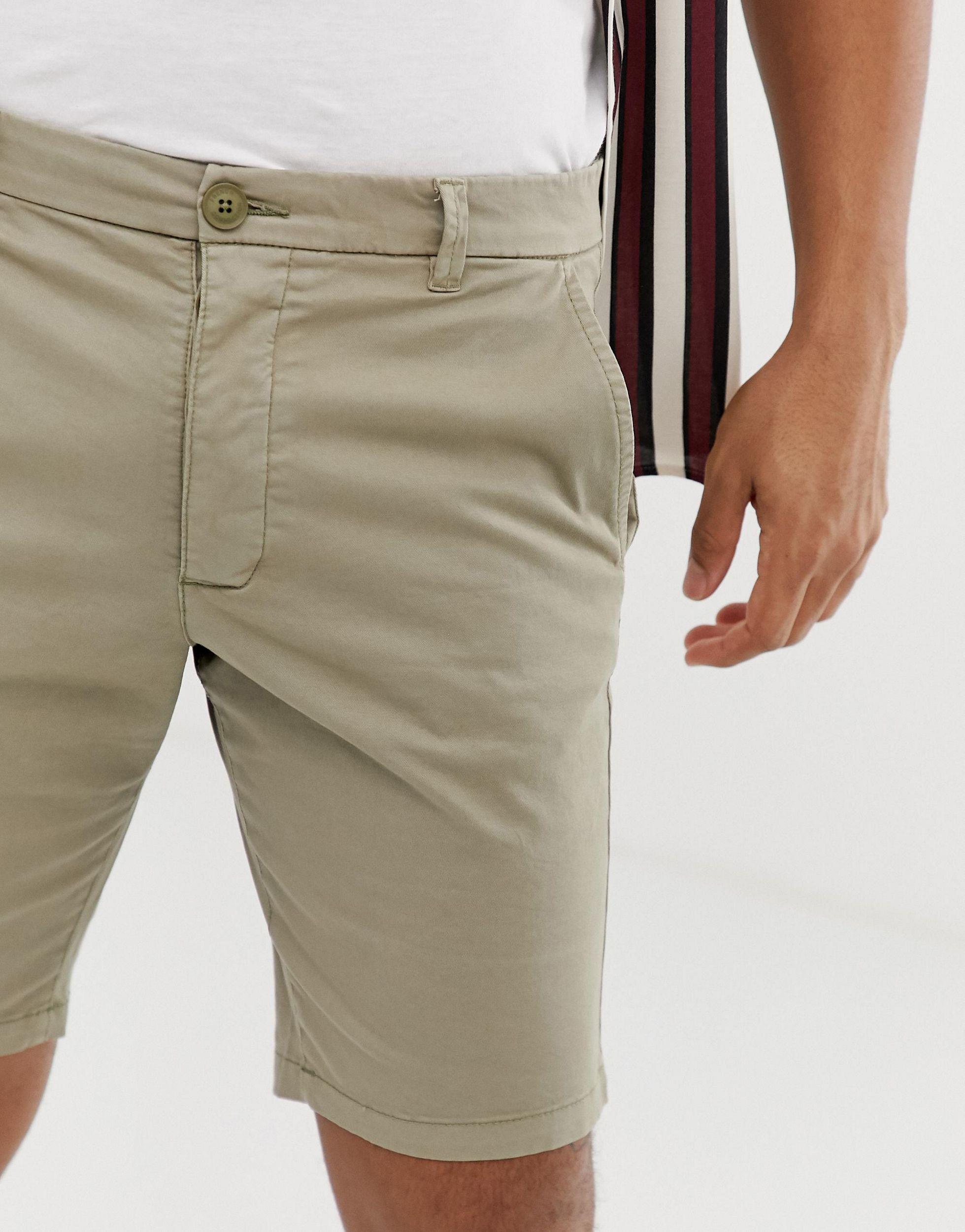 slim fitting shorts for men