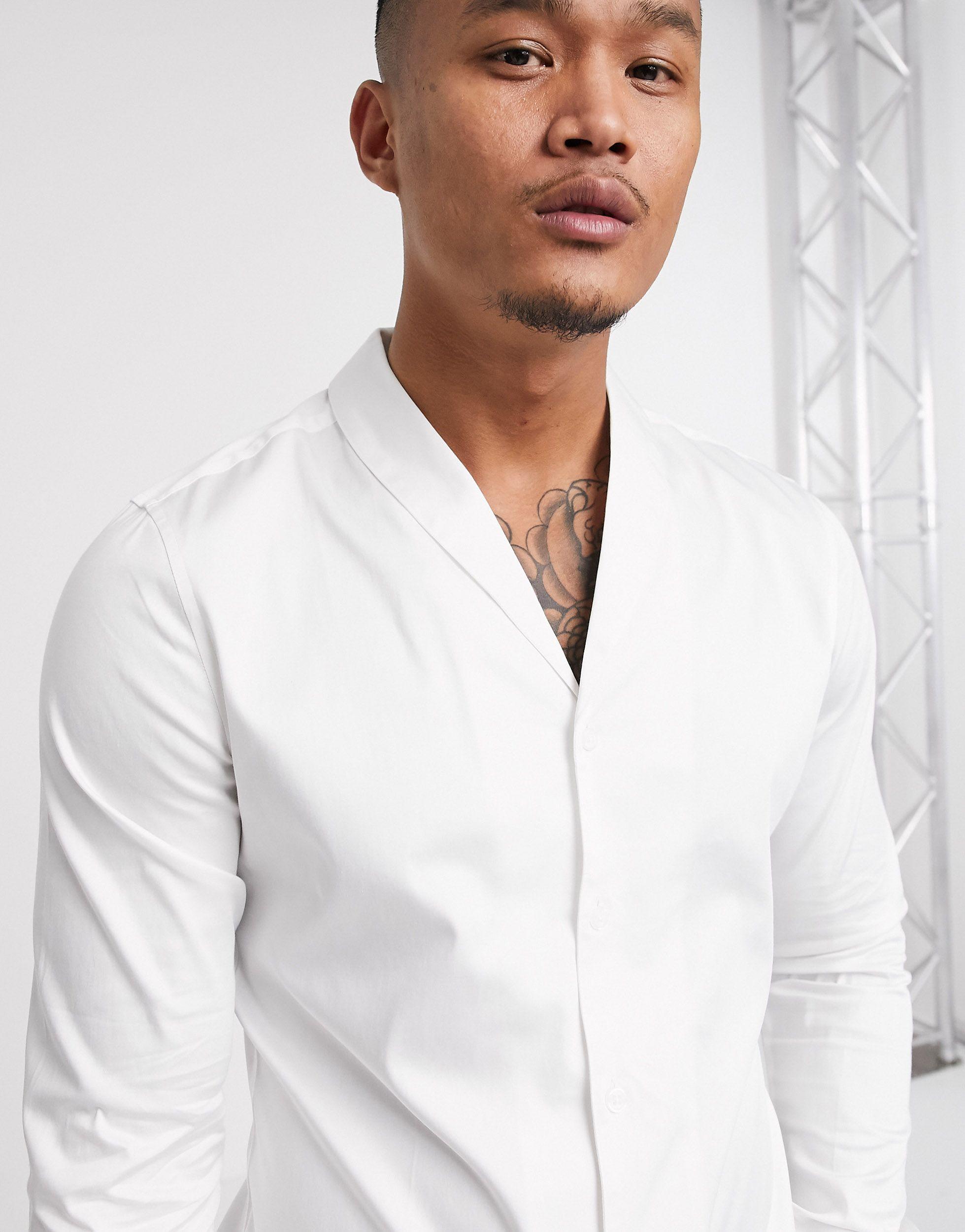 Chemise col chale homme hotsell