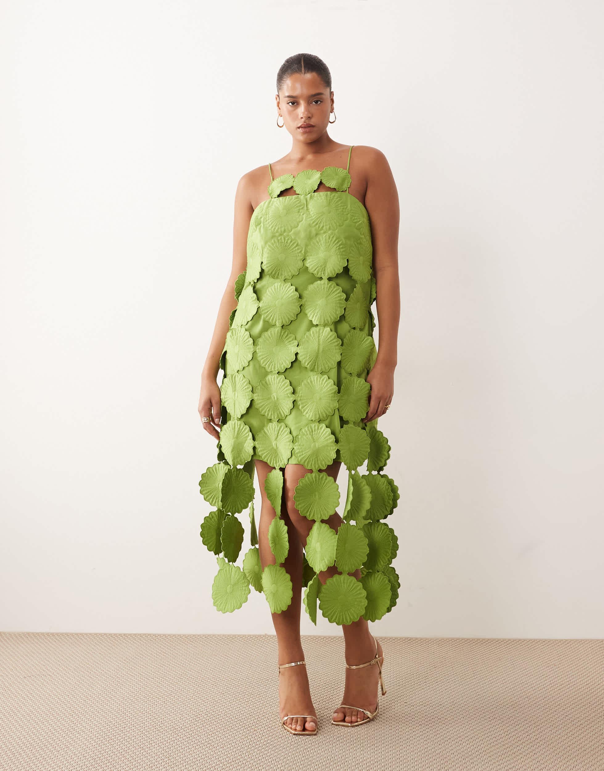 arrange green dress Audra Slinky Jersey Cut Out Maxi Dress in Emerald Green main image 1