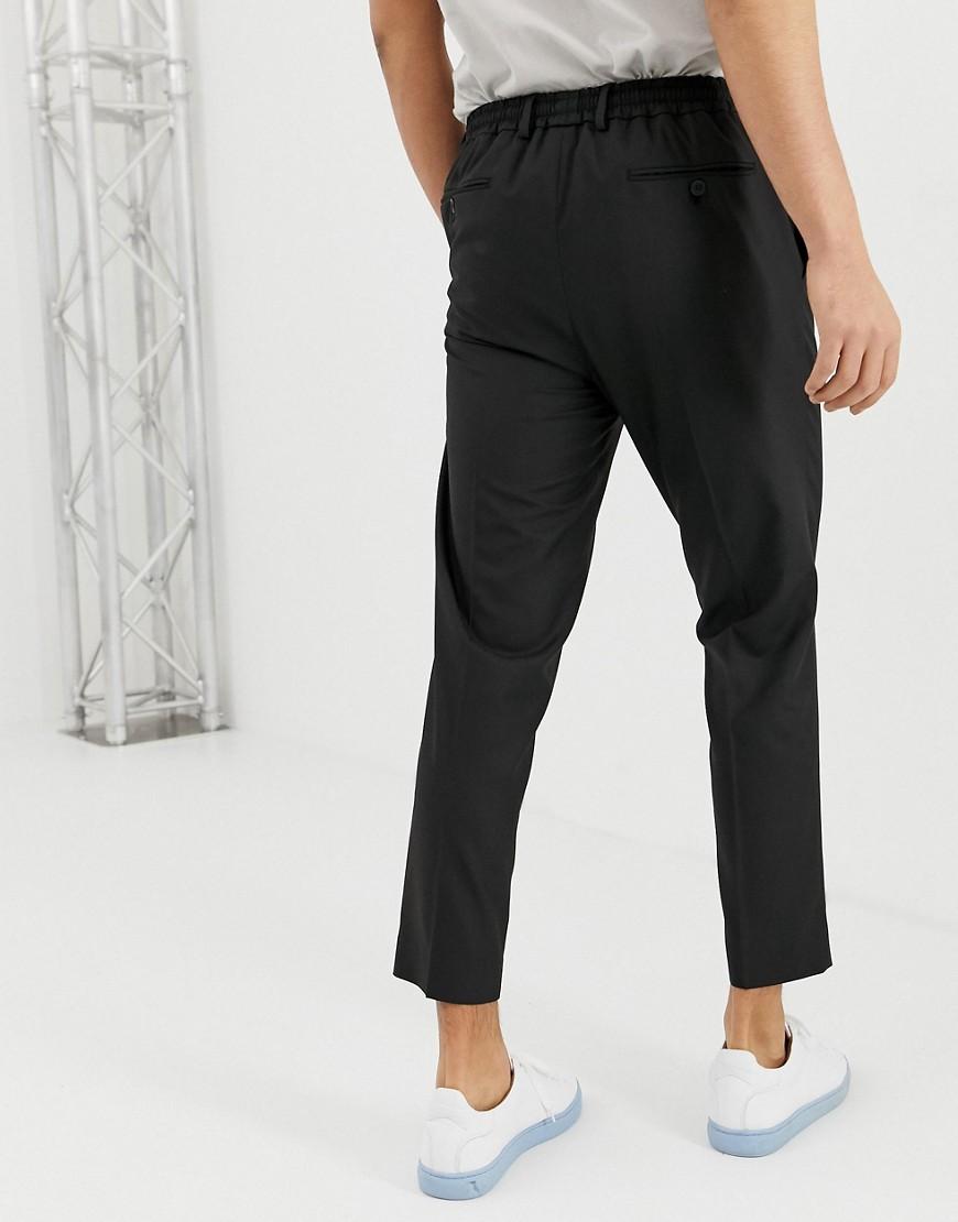 Synthetic Ankle Length Smart Trouser 