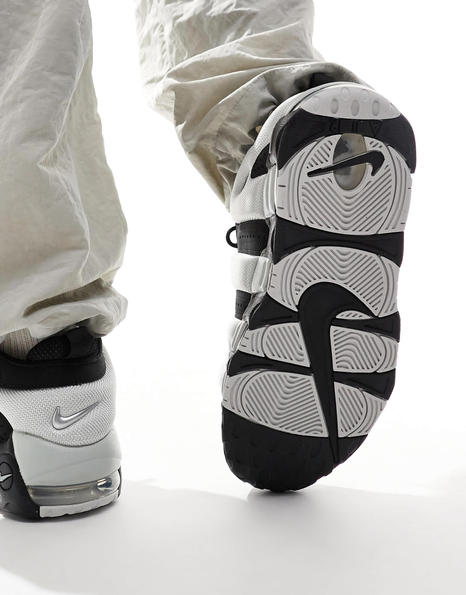 Nike Air More Uptempo Low Sneakers in Black for Men | Lyst