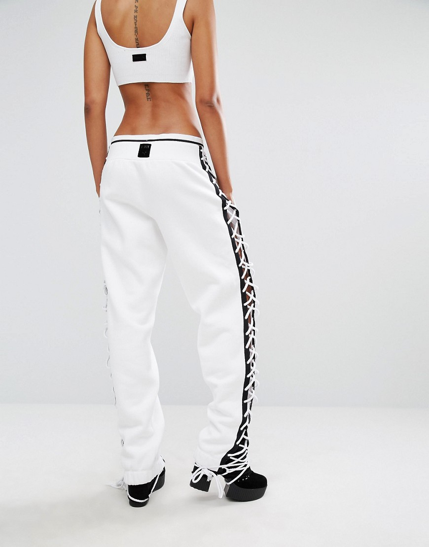 PUMA X By Lace Up Sweatpants in White |