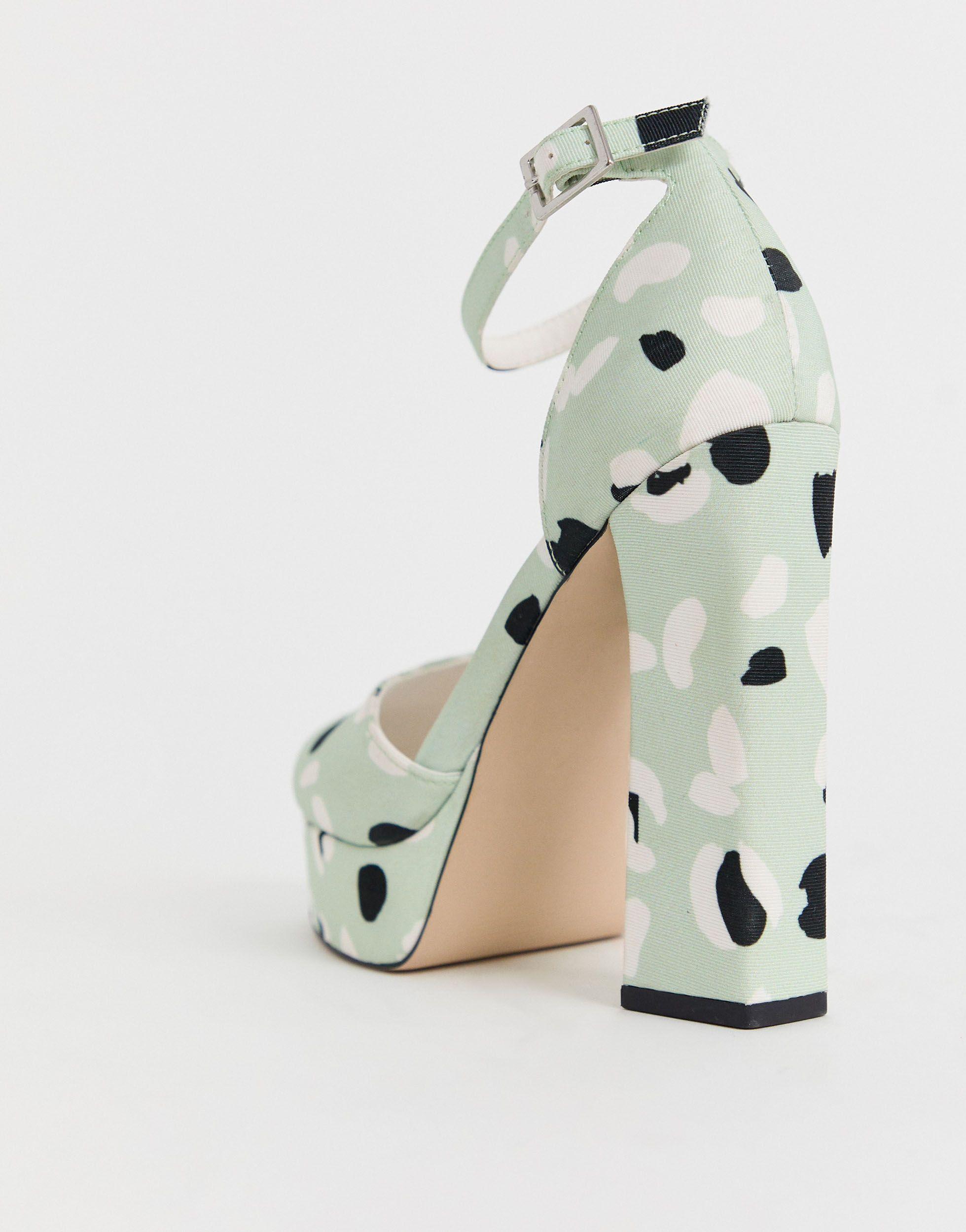 pastel platform heels