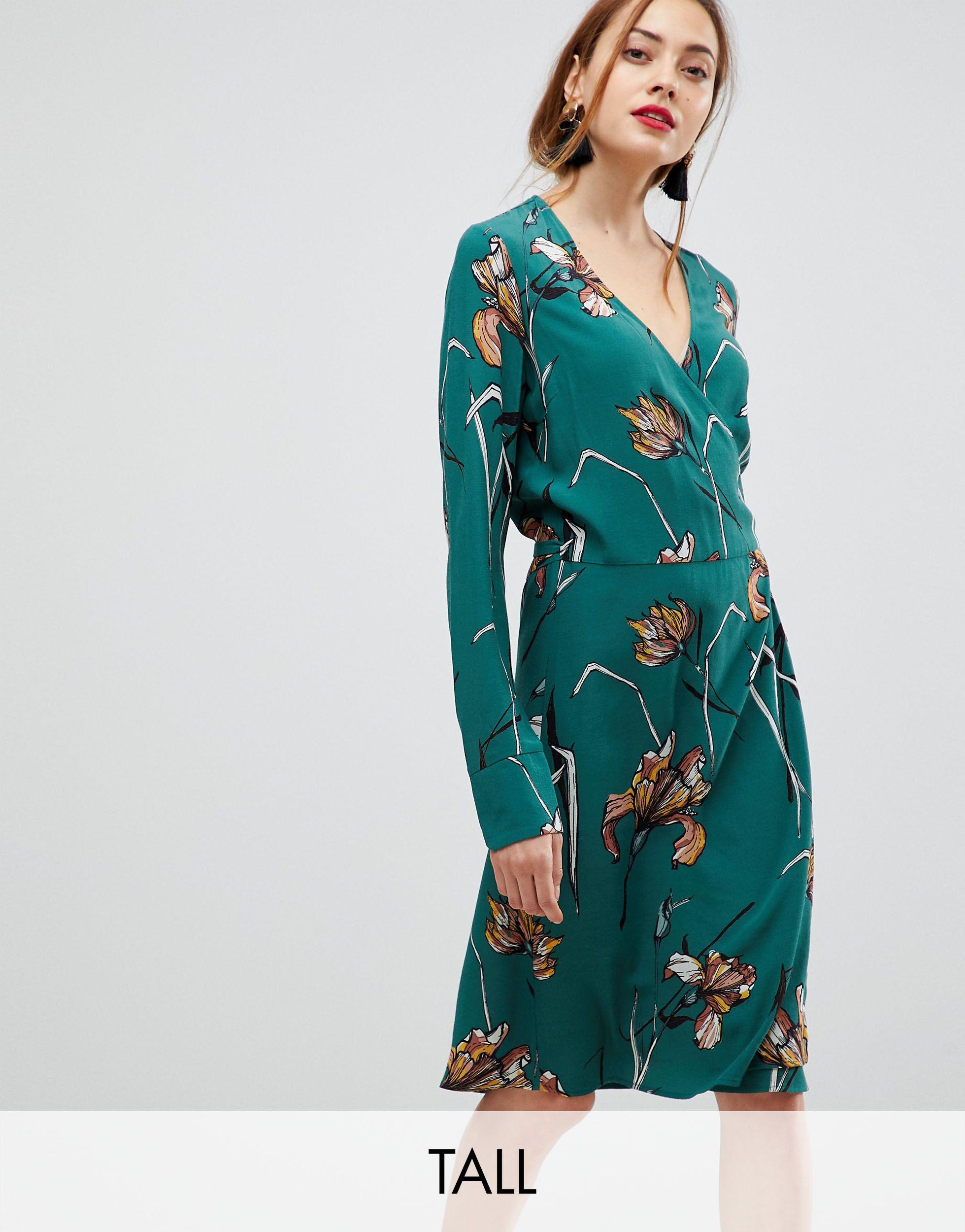 yas floral wrap dress