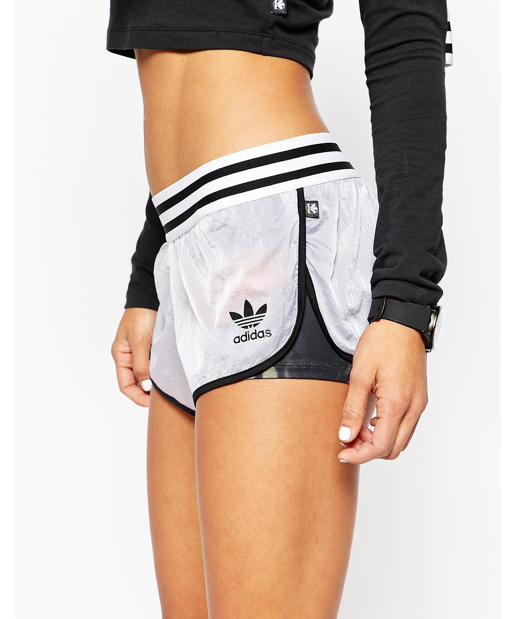 Adidas Originals Rita Ora Shorts In Sheer Layer Fabric